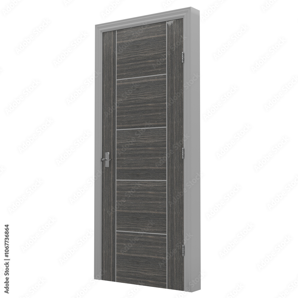 3d render gray door with transparent background 3d render gray door with transparent background