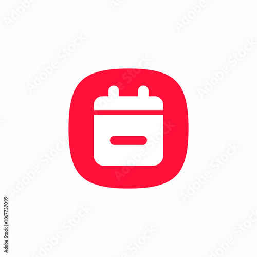 calendar event delete icon sign vector