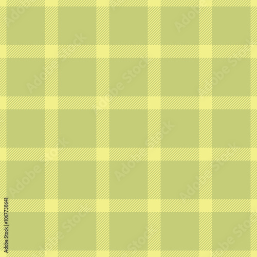 Gift card pattern seamless textile, dining tartan vector texture. Close up fabric plaid check background in yellow and lime colors.