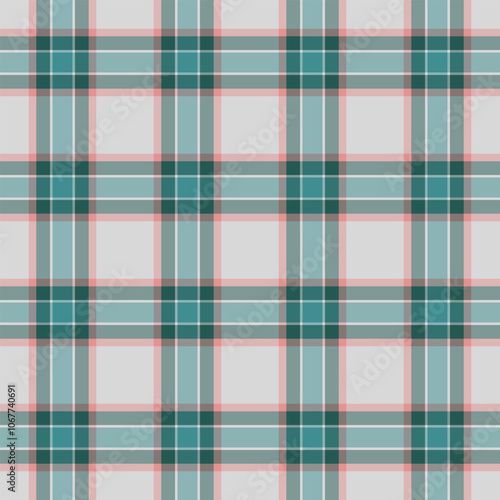 Aged background textile vector, template tartan texture check. Man pattern plaid fabric seamless in pastel and gainsboro colors.