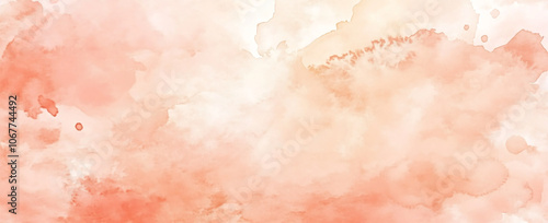 This is a digital illustration of a watercolor background in light peach and white colors