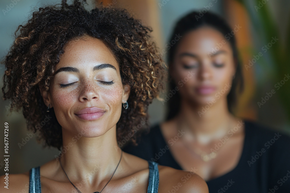 a psychologist showing a client how to practice mindfulness. a psychologist showing a client how to practice mindfulness.