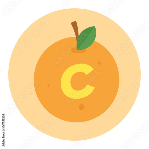 Vector Illustration of vitamin C 