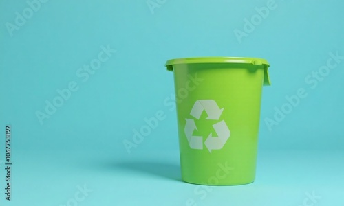 recycling bin recycle symbol minimalist design vibrant