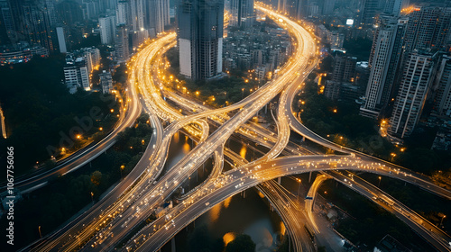 Modern IT roadmap with innovative tech networking and big data processes -