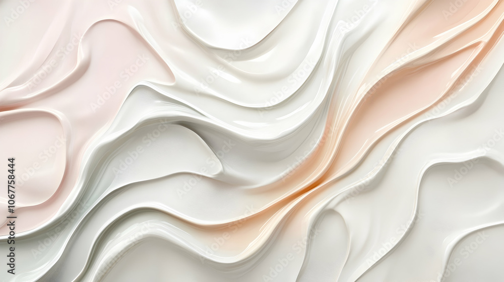 Obraz premium Smooth ceramic texture in soft pastel colors, minimalist design -