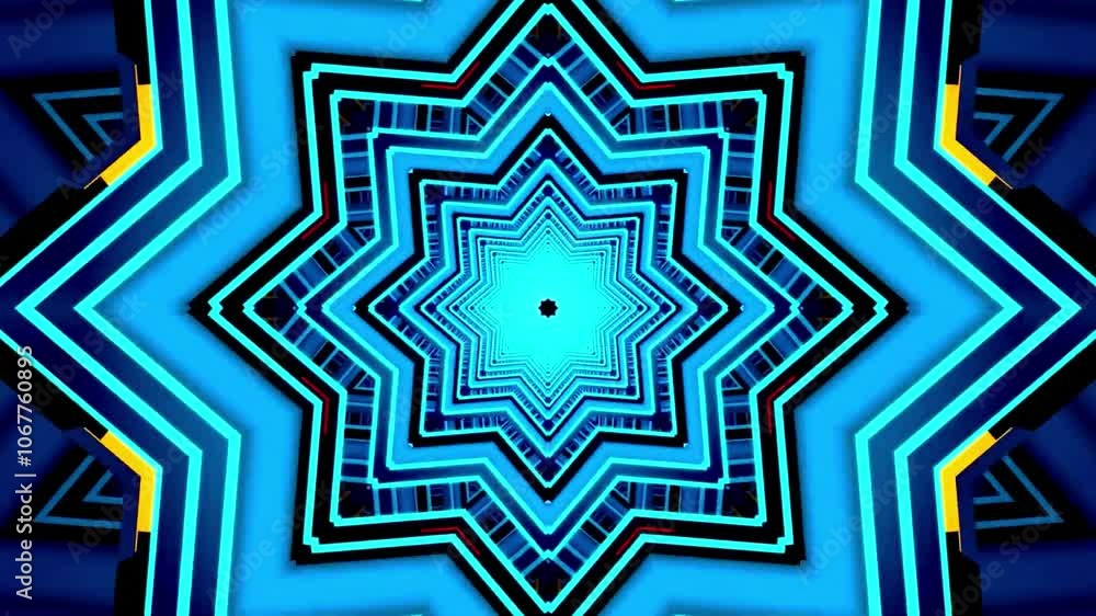 A vibrant geometric pattern featuring a blue star shape surrounded by contrasting colors, creating a mesmerizing visual effect. A vibrant geometric pattern featuring a blue star shape surrounded by contrasting colors, creating a mesmerizing visual effect.