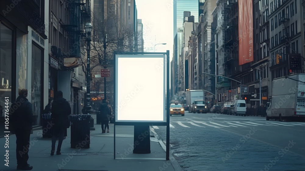 Business mock-up frame in city. Blank empty space. White display sign. Mockup billboard. Advertisement banner poster. Business mock-up frame in city. Blank empty space. White display sign. Mockup billboard. Advertisement banner poster.