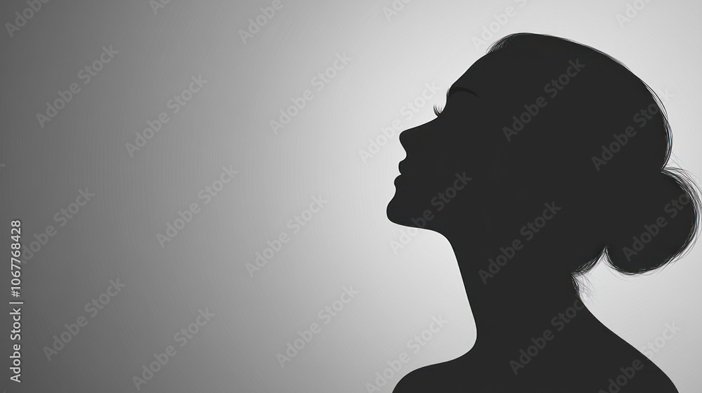 Silhouette of a Woman's Face Silhouette of a Woman's Face