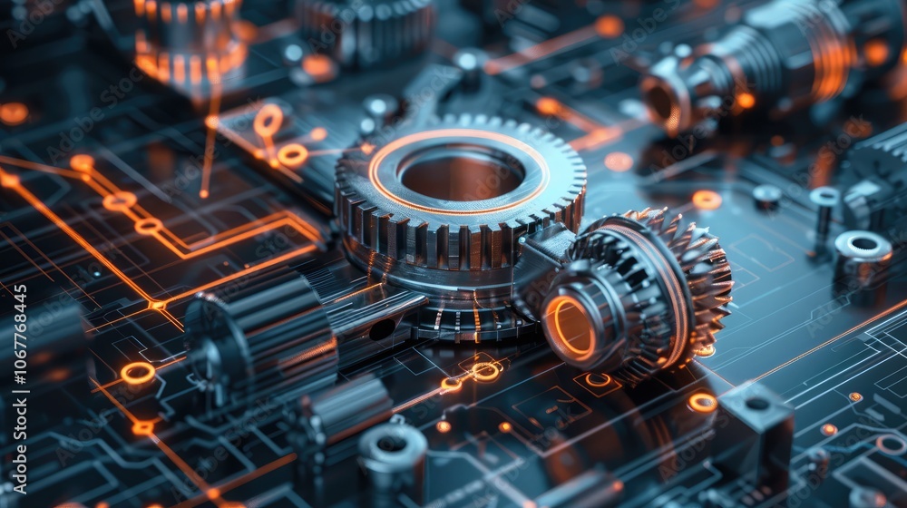 3D model of abstract details in CAD interface, part engineering design in digital computer software. industrial technology background 3D model of abstract details in CAD interface, part engineering design in digital computer software. industrial technology background