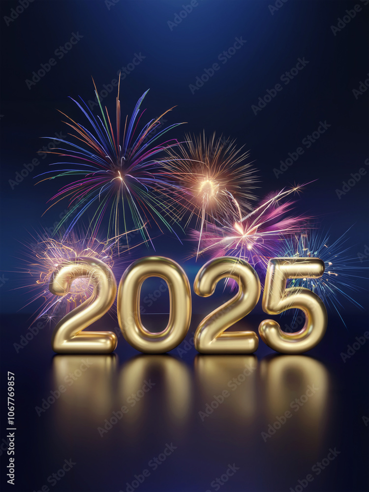 bold 2025 in golden letters set against dark background with colorful fireworks bold 2025 in golden letters set against dark background with colorful fireworks