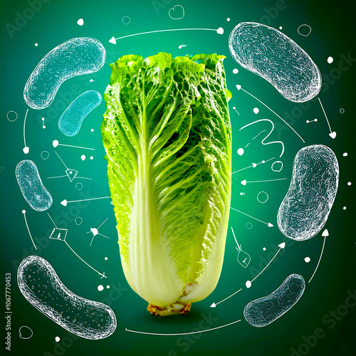 Food Safety Creative Concept Images – Foods and Bacteria Linked to Foodborne Illness photo