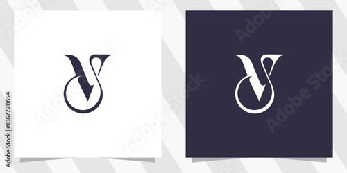 letter vs sv logo design