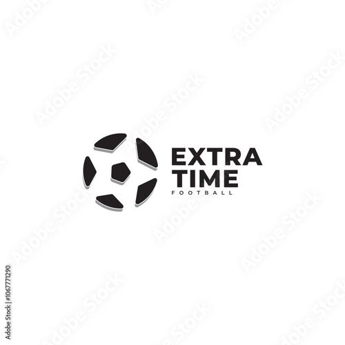 football extra time logo vector template