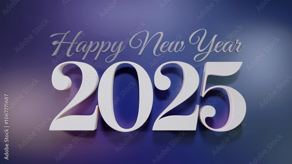 happy new year 2025 written in bold letters against blue purple mesh gradient color background happy new year 2025 written in bold letters against blue purple mesh gradient color background