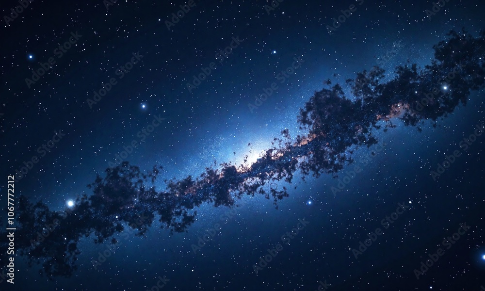 Fototapeta premium Night sky Milky Way galaxy starry night cosmic