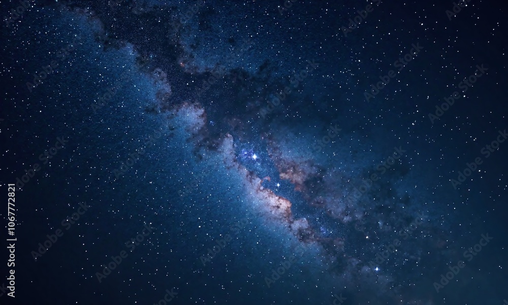 Fototapeta premium Night sky Milky Way galaxy starry night cosmic