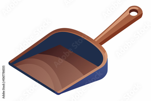 plastic scoop for cleaning on a white background vector illustration
