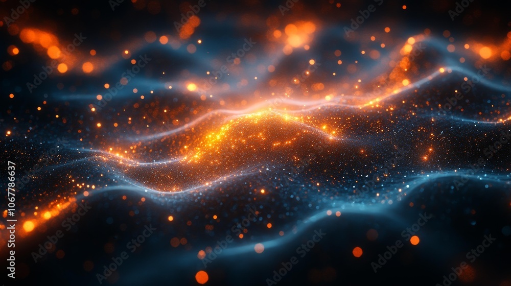 Fototapeta premium Abstract Neural Network and Digital Connections Background. Generative AI
