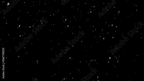 Gentle snow dropping overlay animation