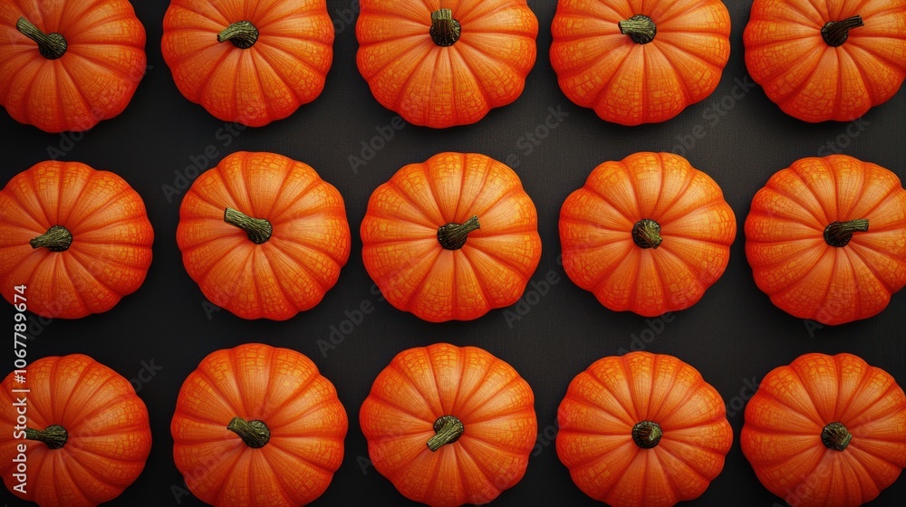 Orange Pumpkins Pattern Orange Pumpkins Pattern