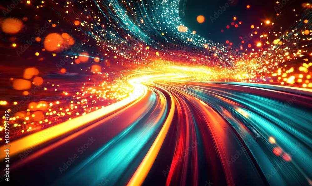 Futuristic Speed Light Trails Futuristic Speed Light Trails