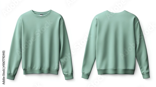 Green Crewneck Sweatshirt Mockup