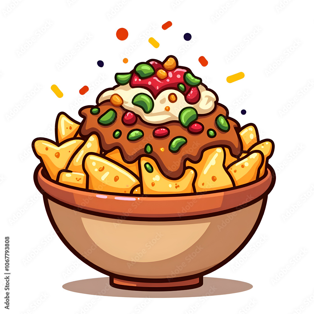 Indulge in the ultimate flavor explosion with cheesy fiesta delight , digital art of illustration concept. Indulge in the ultimate flavor explosion with cheesy fiesta delight , digital art of illustration concept.