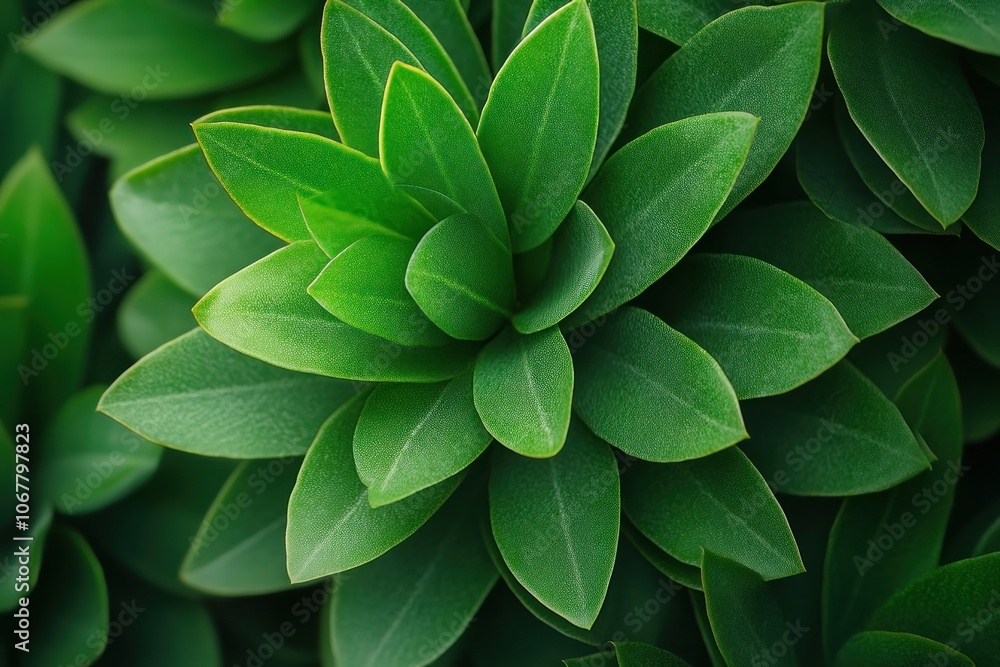 Fototapeta premium Close-up Macro Photography of Green Leaf Texture, Detailed Organic Pattern with Sharp Focus, Nature Photography, Green Leaves, Botanical Macro, Plant Texture, Abstract Leaf Art, Nature Background