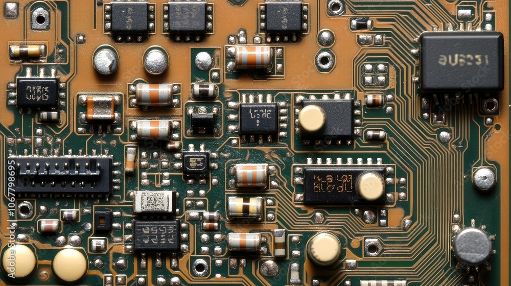 Close-up of Electronic Circuit Board Components Close-up of Electronic Circuit Board Components