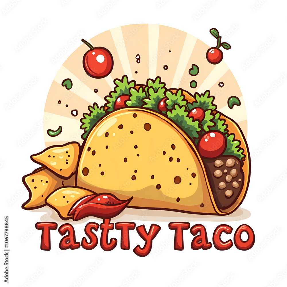 Experience the joy of tasty tacos in every bite and delight in every crunch, illustration of food art concept. Experience the joy of tasty tacos in every bite and delight in every crunch, illustration of food art concept.
