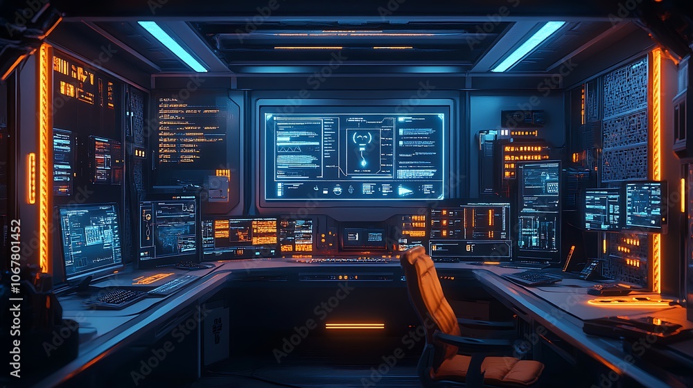 Explore the futuristic technology workspace design Explore the futuristic technology workspace design