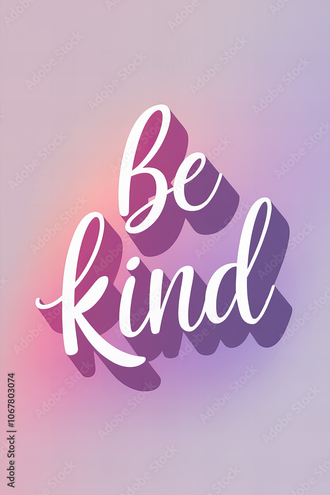 Be Kind Inspirational Message with Gradient Background and Stylish Typography for Positivity and Kindness Posters Be Kind Inspirational Message with Gradient Background and Stylish Typography for Positivity and Kindness Posters