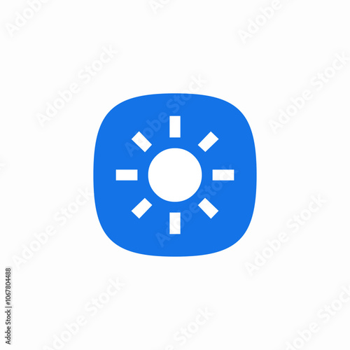 light mode sun icon sign vector