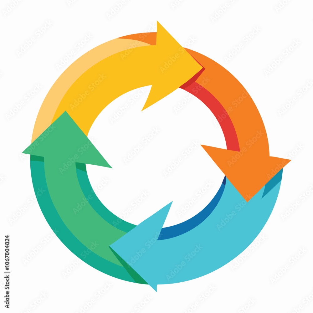 Stunning Repeated Circular Diagram with Seamless Arrows for Your Next Infographic Stunning Repeated Circular Diagram with Seamless Arrows for Your Next Infographic
