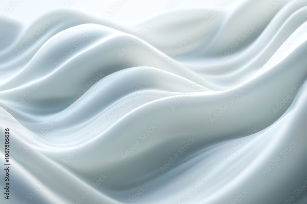 Abstract White Swirling Fabric Abstract White Swirling Fabric