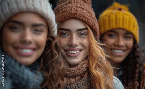 Diverse Friends Laughing and Enjoying City Walk Outdoors