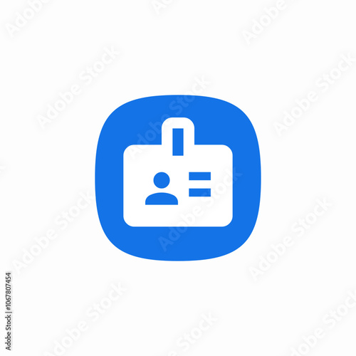 id badge pass icon sign vector