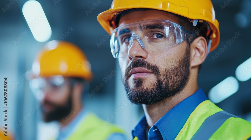 Male Construction Worker in Safety Gear