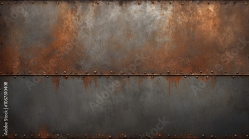  Rusted metal texture with weathered orange and gray tones