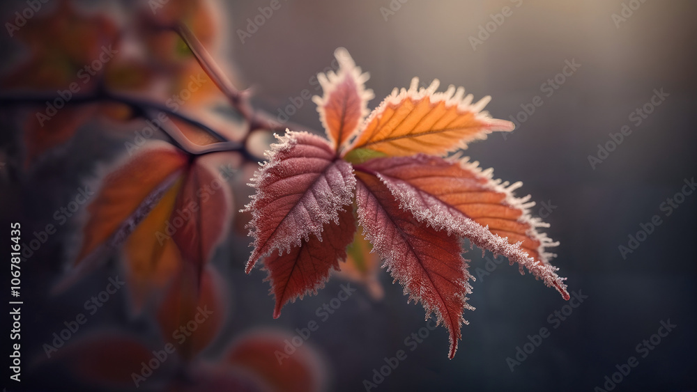 Capturing the Elegance of Frosted Autumn Leaves in a Stunning Macro Perspective Capturing the Elegance of Frosted Autumn Leaves in a Stunning Macro Perspective