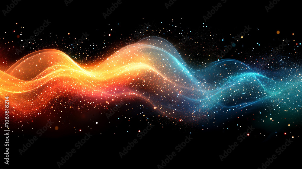 Obraz premium futuristic abstract image depicting digital data flows and binary code, representing technology, information processing, and advanced data systems