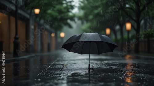 Wallpaper Mural rainy day in the city Torontodigital.ca