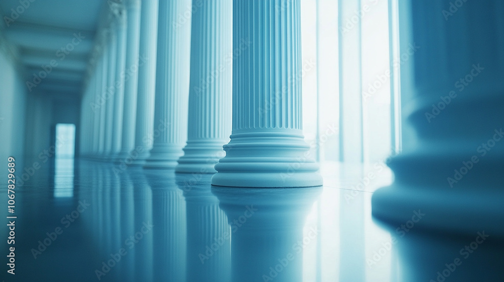 classic Greek-style columns with intricate capitals, symbolizing strength, order, and ancient civilization. The columns stand tall, evoking architectural grandeur and historical significance classic Greek-style columns with intricate capitals, symbolizing strength, order, and ancient civilization. The columns stand tall, evoking architectural grandeur and historical significance