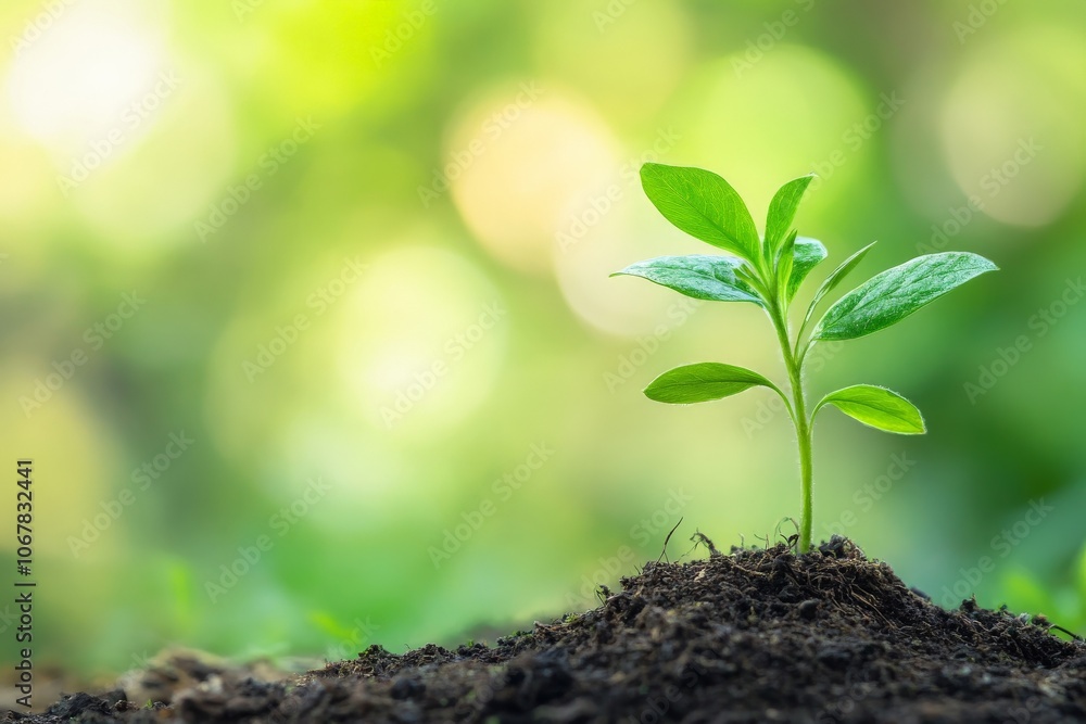 A tiny plant breaks through rich, nourishing soil under the soft morning light, representing hope, potential, and the continuous cycle of life and renewal. A tiny plant breaks through rich, nourishing soil under the soft morning light, representing hope, potential, and the continuous cycle of life and renewal.
