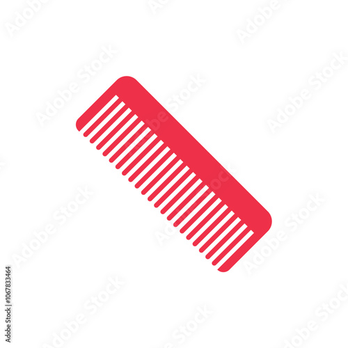 Icon hair comb unique design with blank background