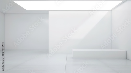 Wallpaper Mural White Minimalist Booth - a sleek and modern display concept. The white minimalist design creates a clean and inviting space. Torontodigital.ca