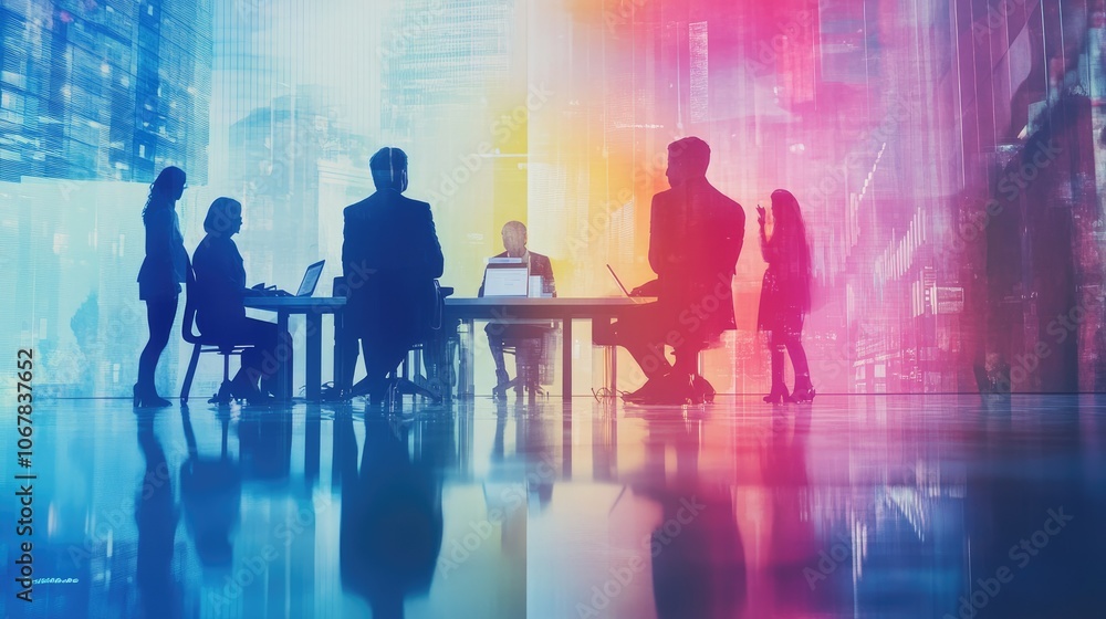 An image of business professionals engaged in a video conference, showcasing the impact of technology on communication and commerce. An image of business professionals engaged in a video conference, showcasing the impact of technology on communication and commerce.