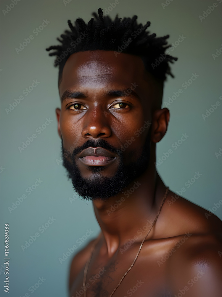 Portrait of African handsome man Portrait of African handsome man