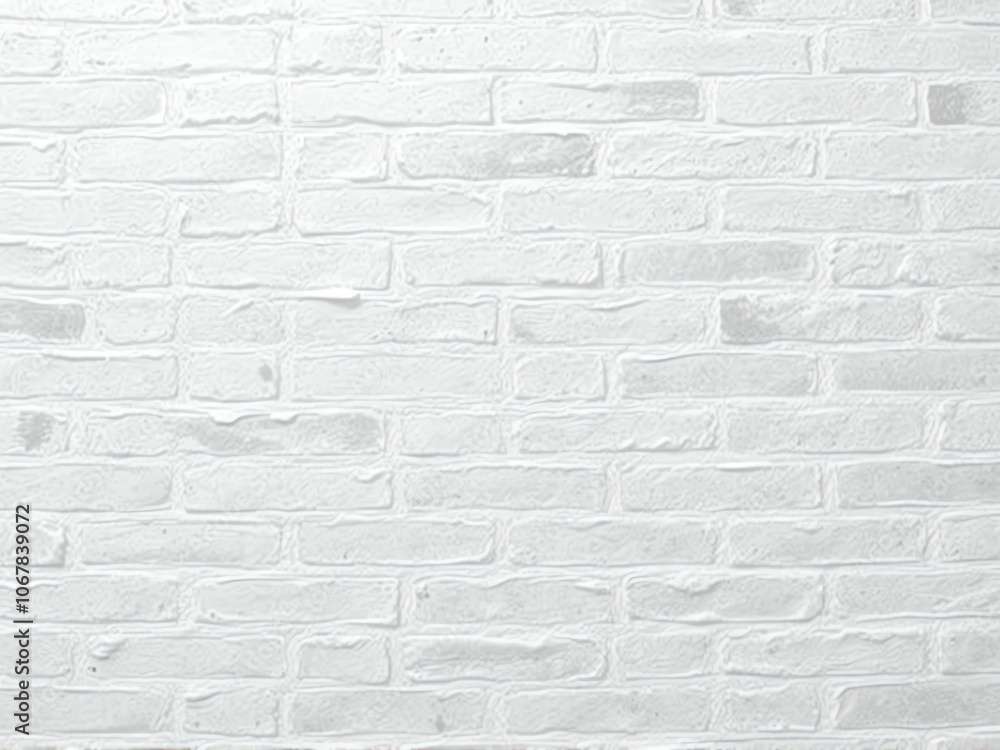 Bright white brick wall with textured surface, ideal for backgrounds and artistic displays in modern interior design Bright white brick wall with textured surface, ideal for backgrounds and artistic displays in modern interior design